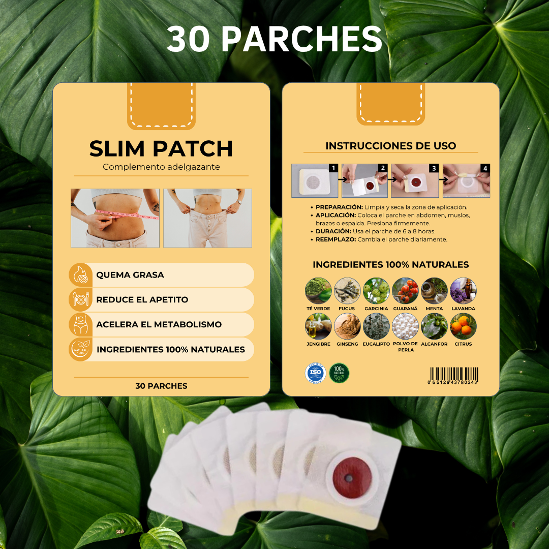 PARCHES ADELGAZANTES SLIM PATCH CON FÓRMULA NATURAL