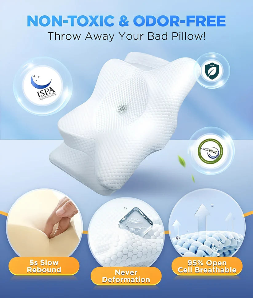 Almohada Cervical Ergonómica Vitalis Orto® - Memory Foam Premium