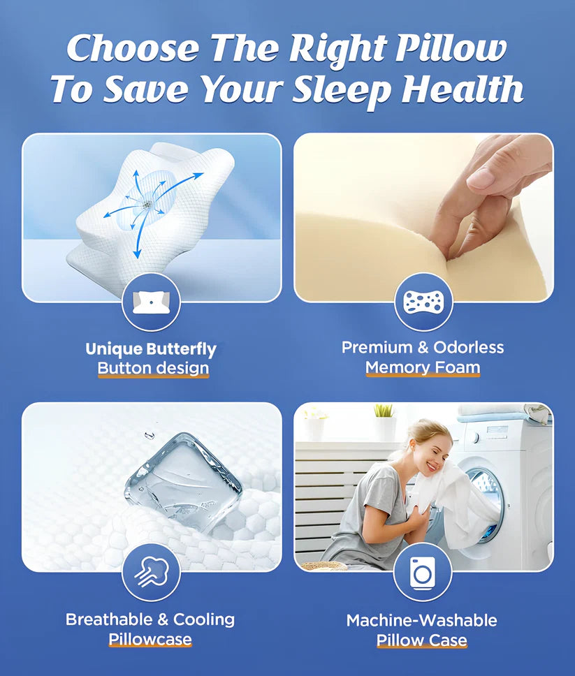 Almohada Cervical Ergonómica Vitalis Orto® - Memory Foam Premium