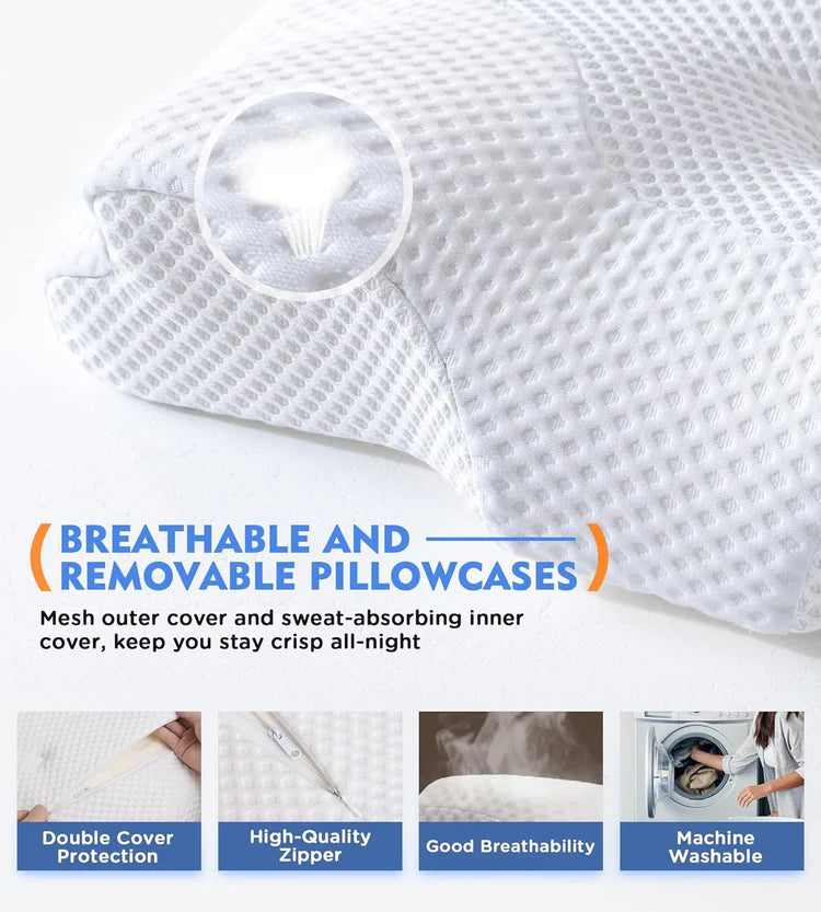 Almohada Cervical Ergonómica Vitalis Orto® - Memory Foam Premium