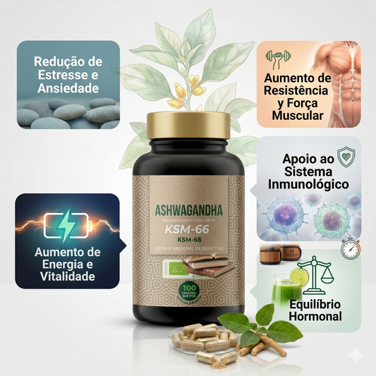 ASHWAGANDHA KSM-66 ECO 100 Capsulas