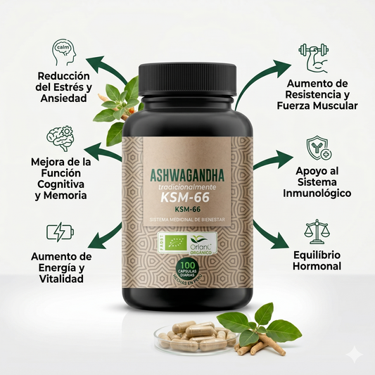 ASHWAGANDHA KSM-66 ECO 100 Capsulas
