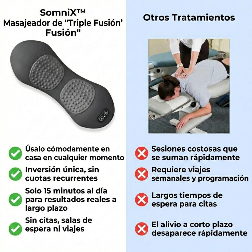 SomniX™ Pro — Masajeador Terapéutico Triple Fusión
